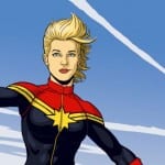 Imagem da Capitã Marvel nos Quadrinhos