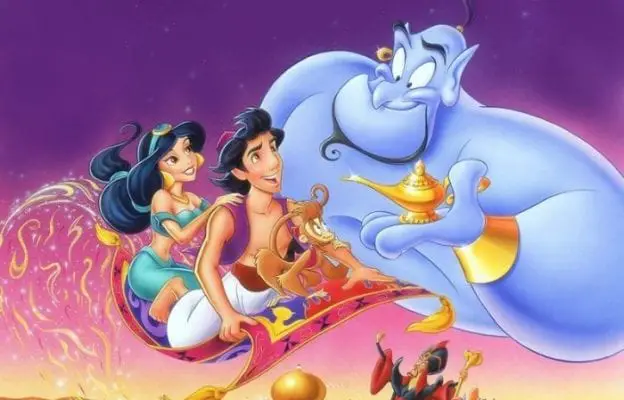 Imagem promocional da animação Aladdin
