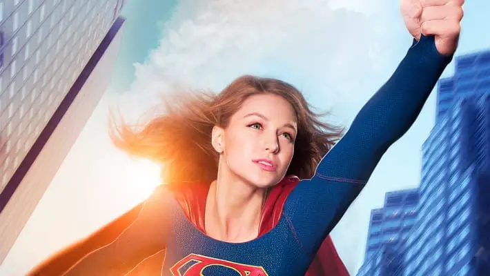 Foto promocional de Melissa Benoist como a Supergirl