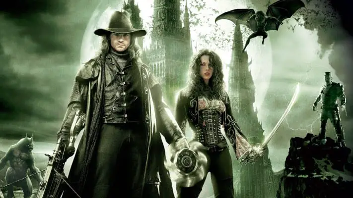 Imagem promocional do filme Van Helsing, protagonizado por Hugh Jackman