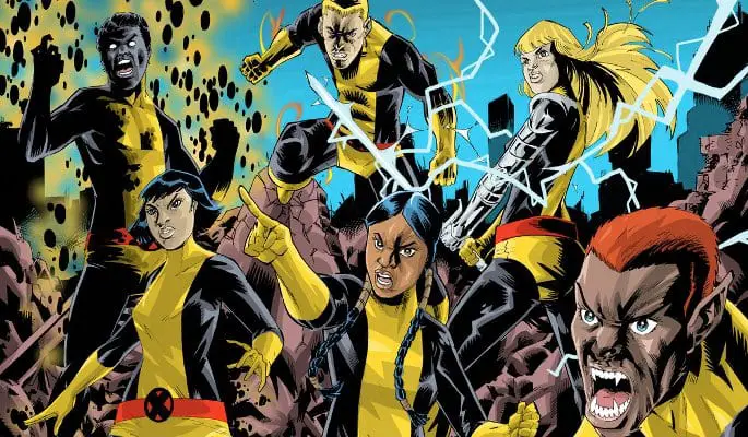 Equipe dos Novos Mutantes nos Quadrinhos