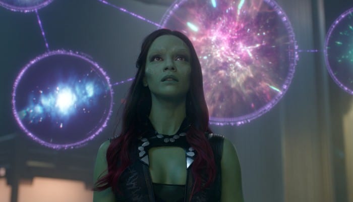 Imagem da personagem Gamora em Guardiões 2