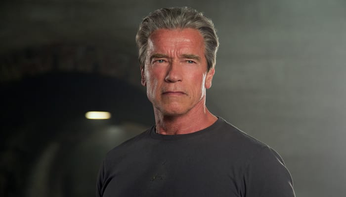 Arnold Schwarzenegger como o Exterminador em Exterminador do Futuro
