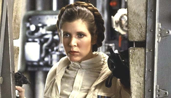 Carrie Fisher como a Princesa Leia em Star Wars