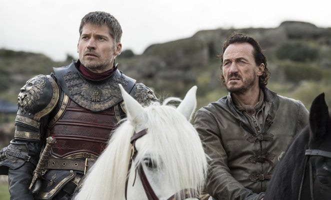 Jaime e Bronn em Game of Thrones