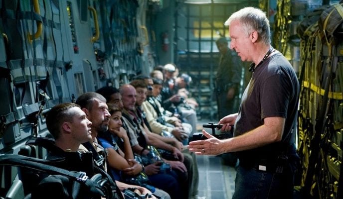 James Cameron no set de Avatar