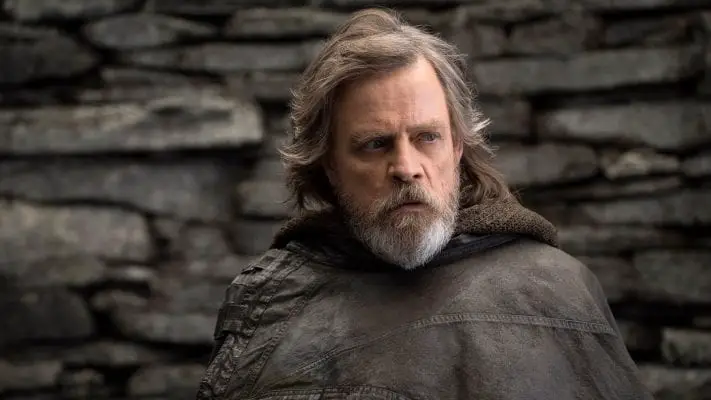 imagem promocional de Mark Hamill como Luke Skywalker