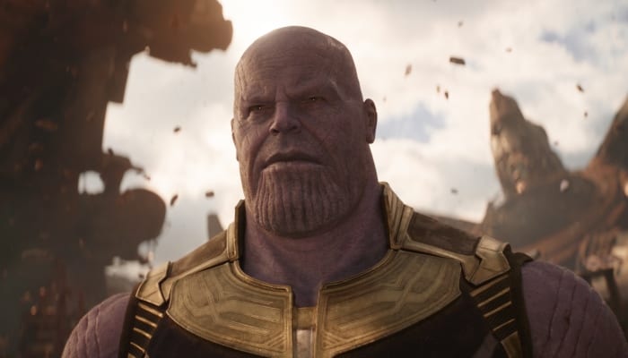 Imagem de Thanos no filme Vingadores: Guerra Infinita