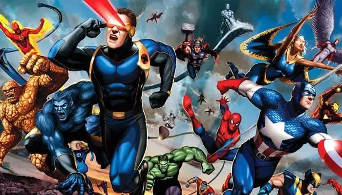 Imagem de todos os heróis da Marvel