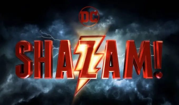 logo do filme Shazam