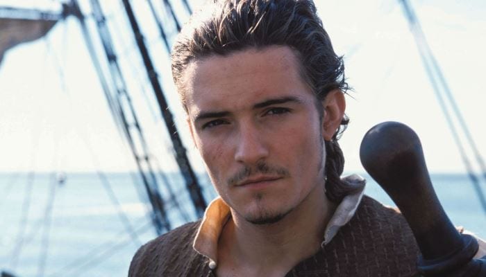Imagem do ator Orlando Bloom em Piratas do Caribe