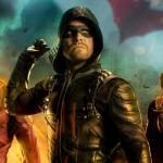 Imagem do crossover 2018 com The Flash, Arrow e Supergirl