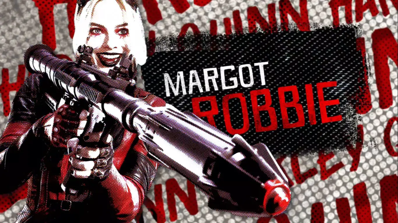 Margot Robbie como Arlequina em O Esquadrão Suicida