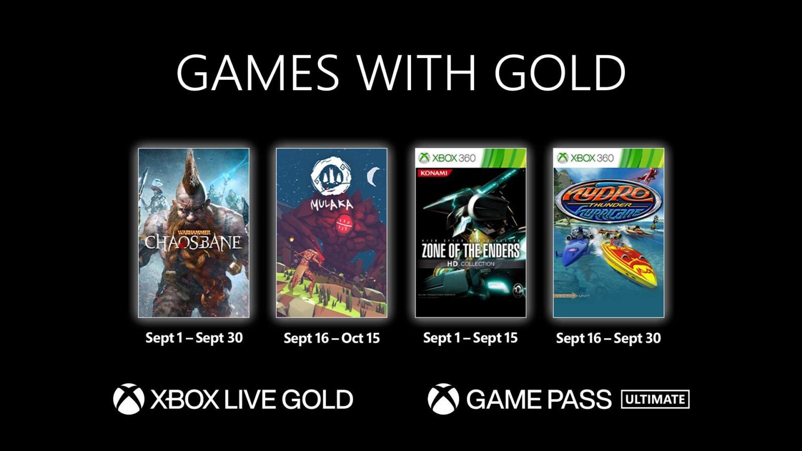 Games With Gold setembro de 2021