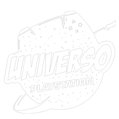 Universo Playstation logo branca