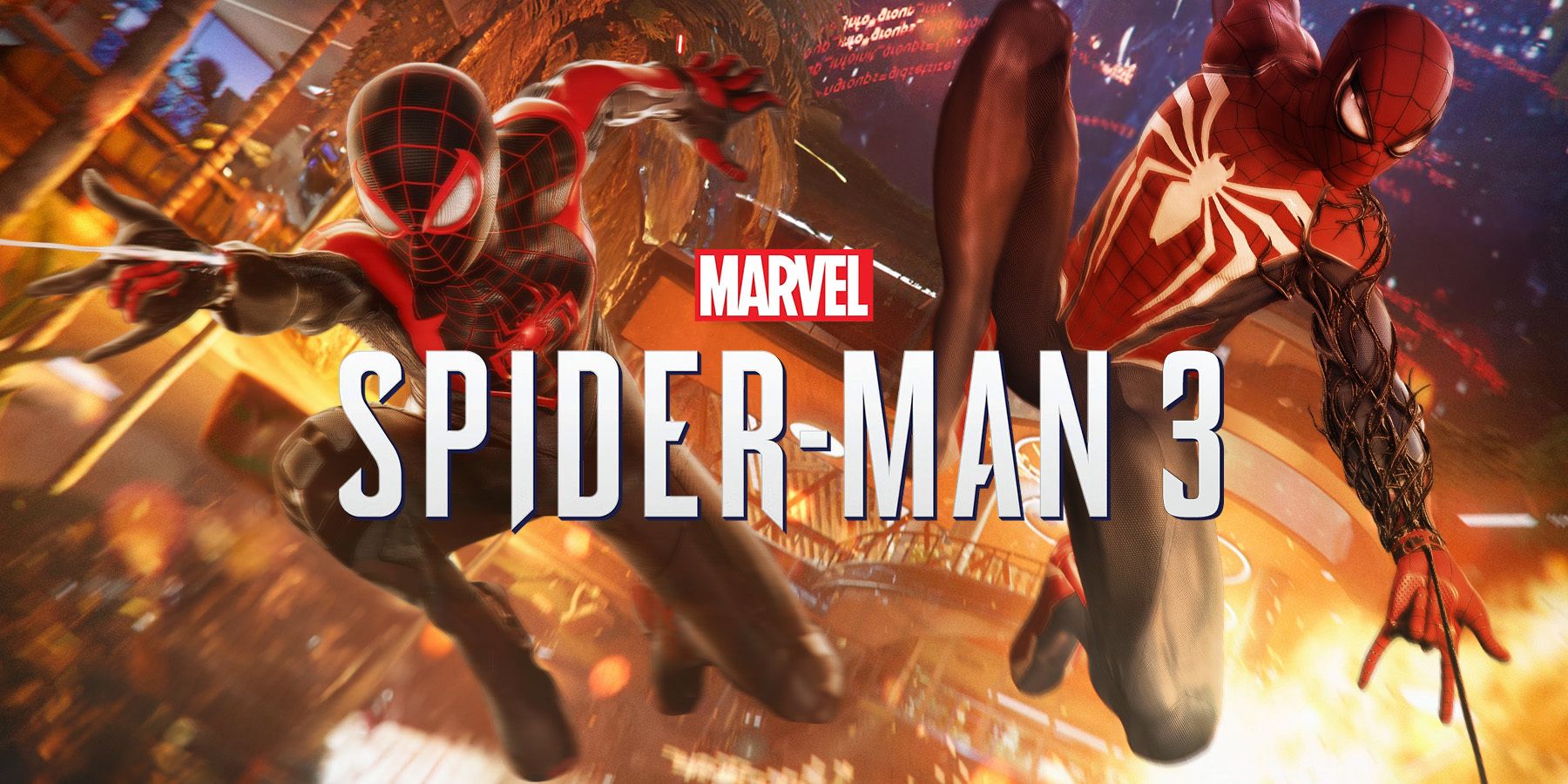 spider-man 3 logo with miles and peter