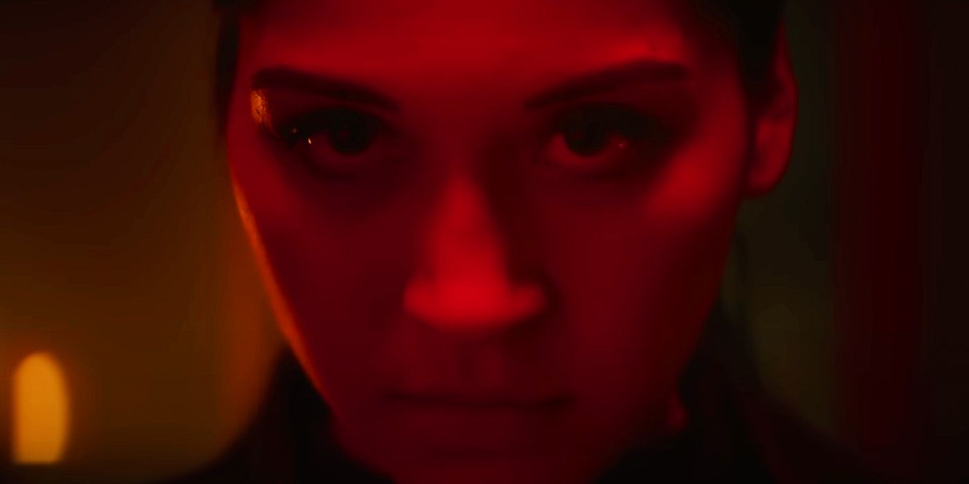 Maya Lopez under a red light in Echo trailer
