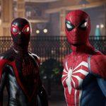 spider-man 2 game miles and peter standing together
