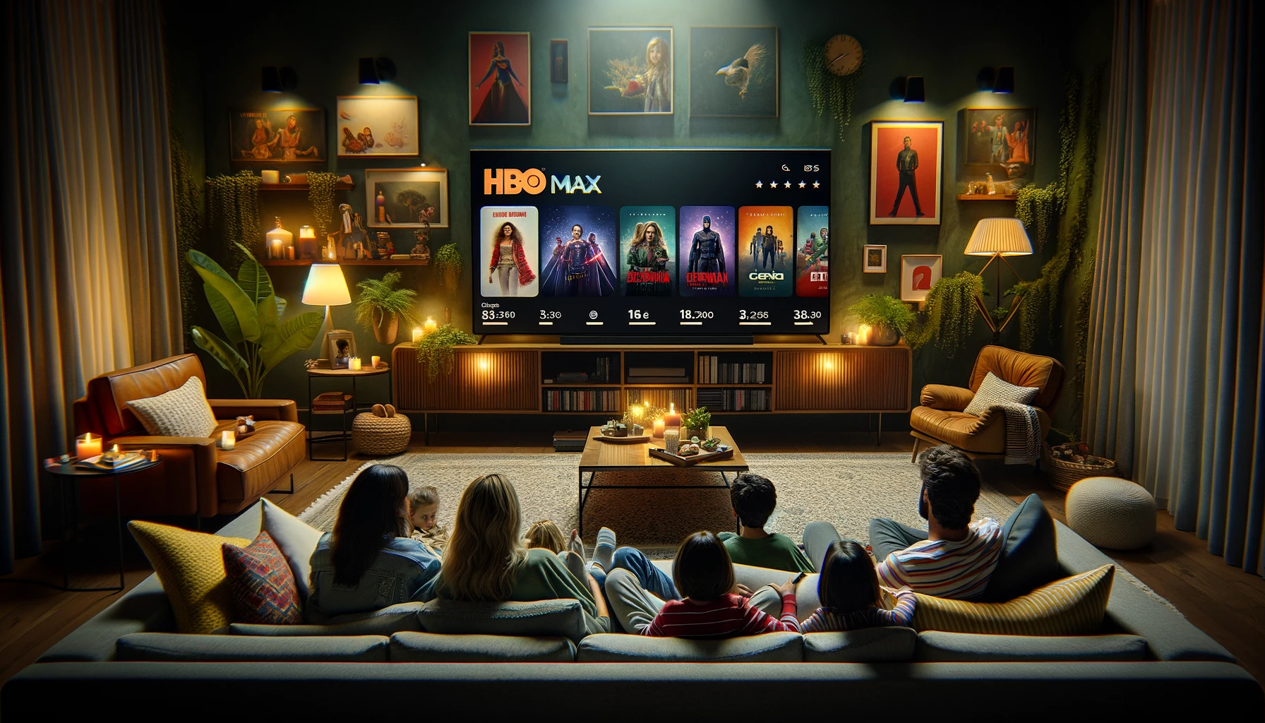 Pessoas assistindo séries na HBO Max